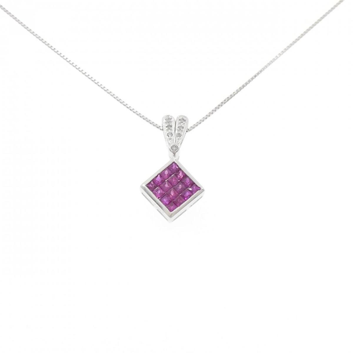 K18WG 2WAY ルビー ネックレス 1.10CT【中古】｜KOMEHYO ONLINESTORE 店