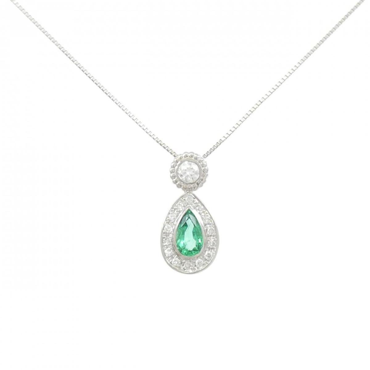 PT900/PT850 エメラルド ネックレス 0.536CT【中古】｜KOMEHYO ONLINESTORE 店
