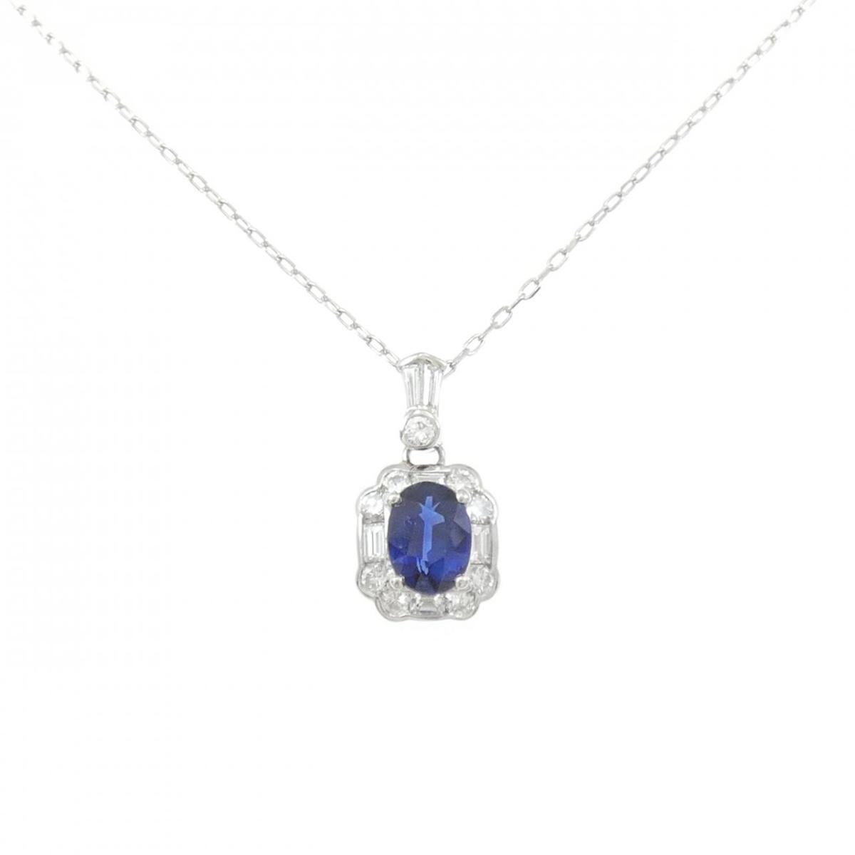 PT900/PT850 サファイヤ ネックレス 1.03CT【中古】