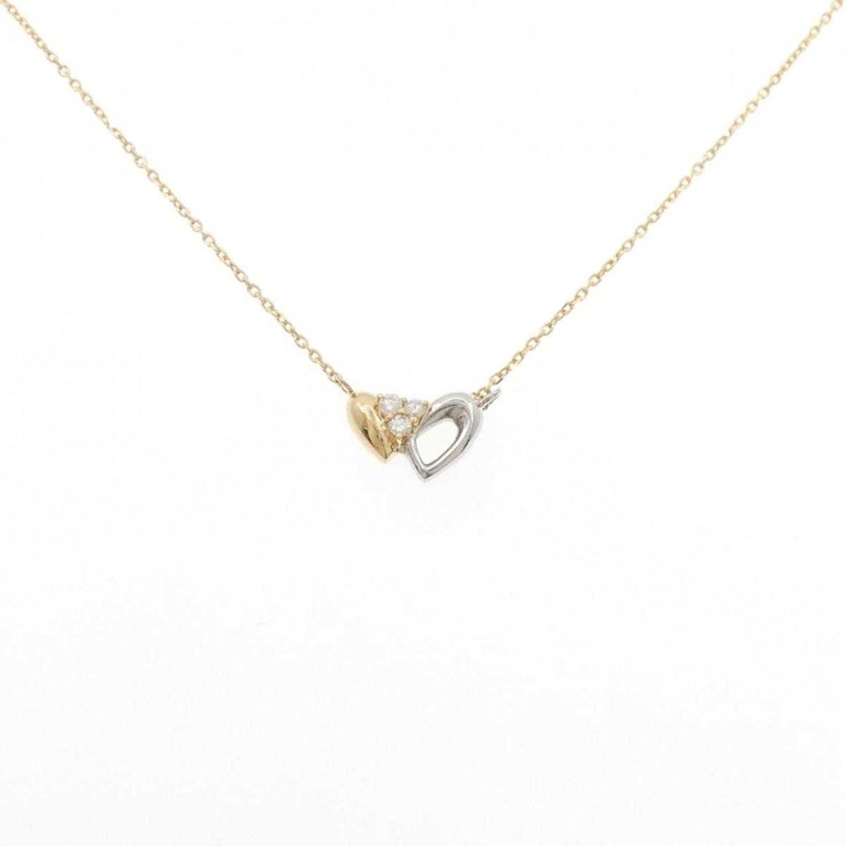 K18YG/PT900 ダイヤモンド ネックレス 0.10CT【中古】|KOMEHYO ONLINESTORE 店