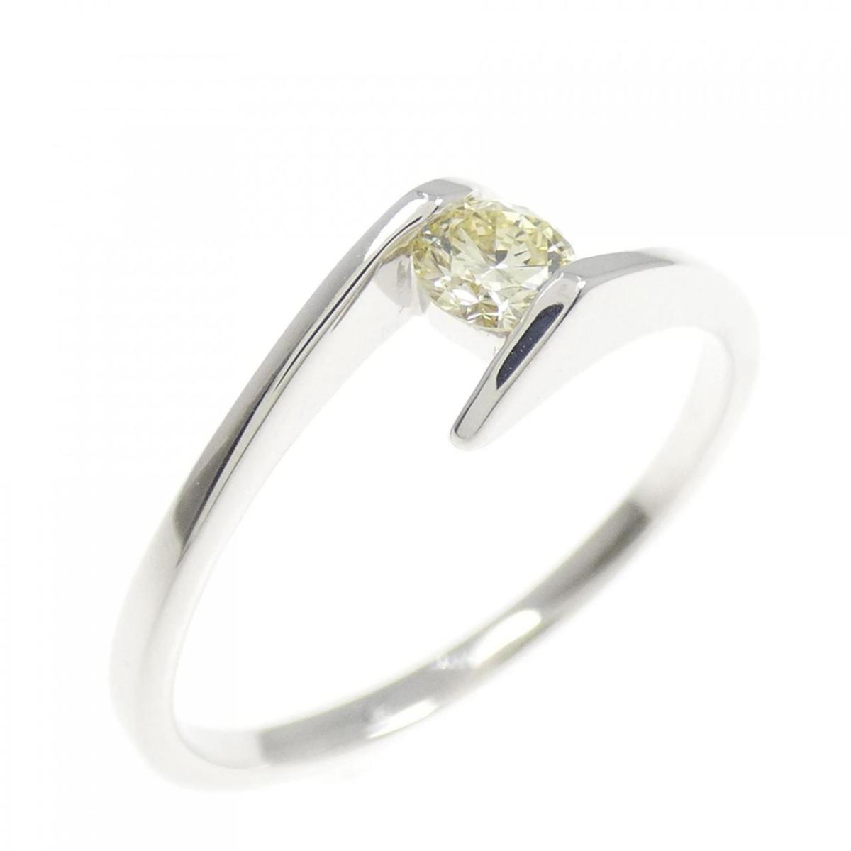 K18WG ダイヤモンド リング 0.19CT【中古】