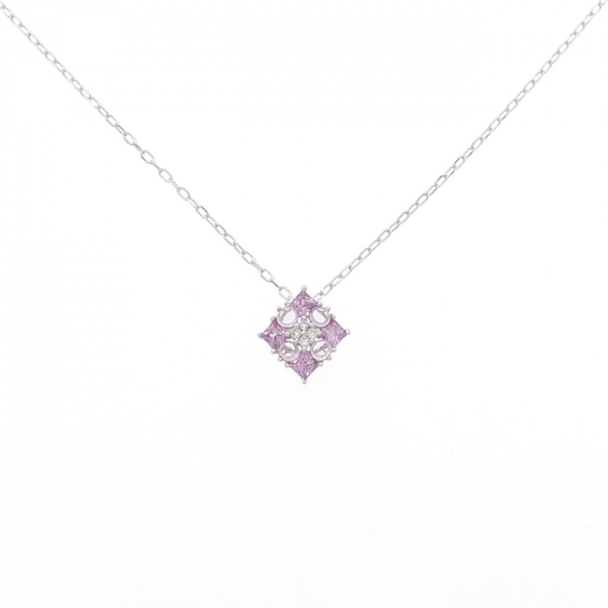 K18WG サファイヤ ネックレス 0.36CT【中古】