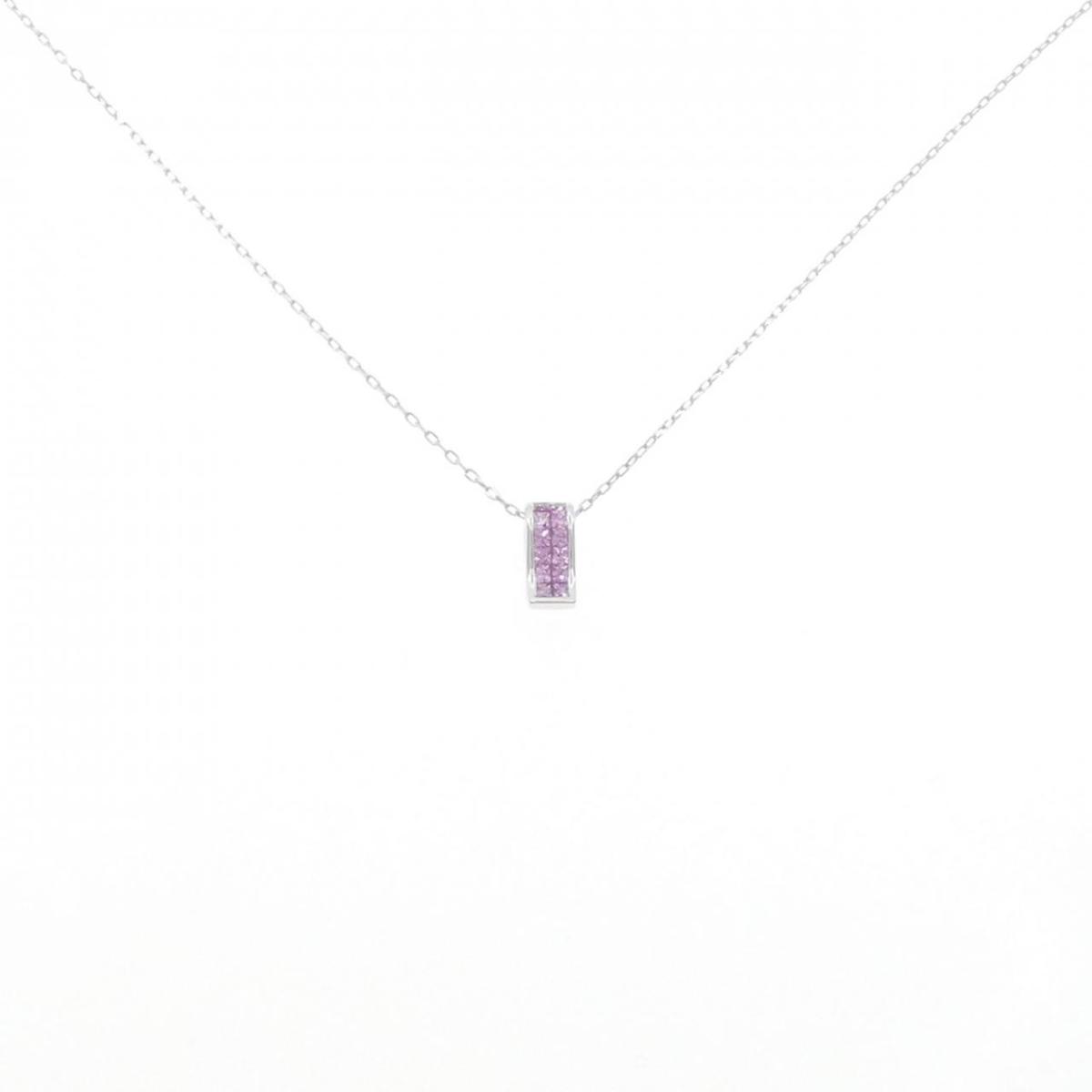 K18WG サファイヤ ネックレス 0.35CT【中古】