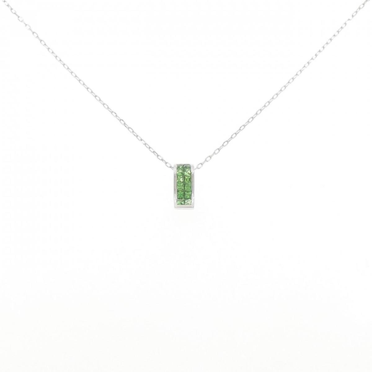 K18WG グリーンガーネット ネックレス 0.30CT【中古】｜KOMEHYO ONLINESTORE 店 51,360円