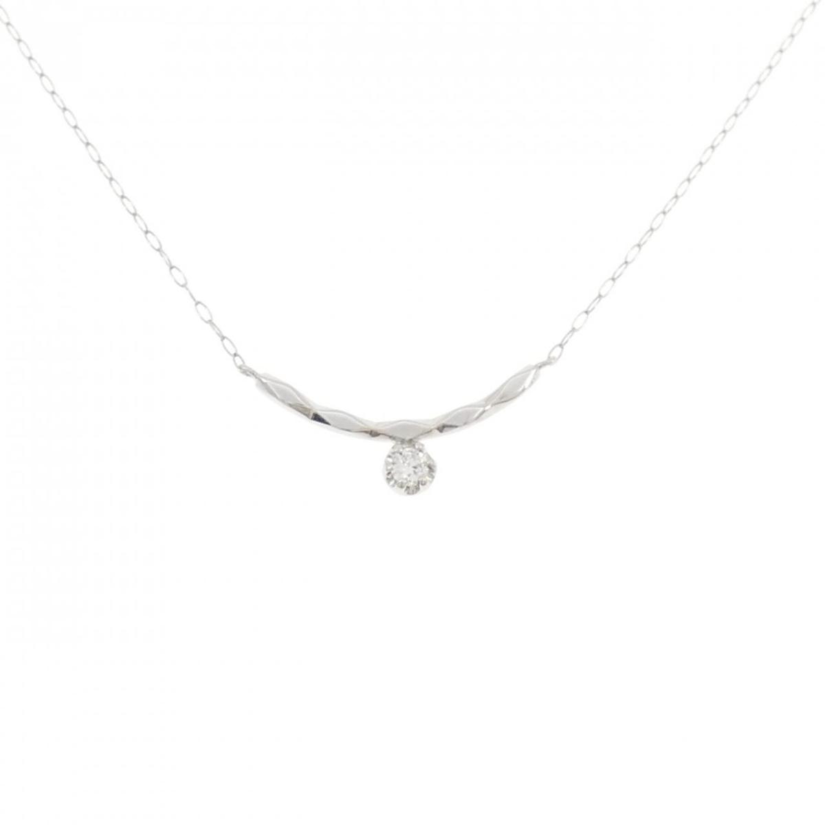 PT950/PT850 ダイヤモンド ネックレス 0.05CT【中古】