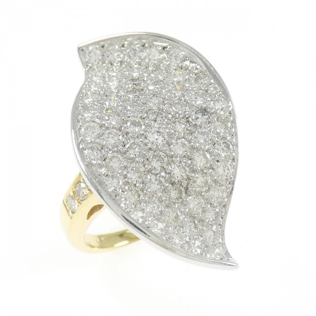 K18YG/K18WG パヴェ ダイヤモンド リング 1.55CT【中古】|KOMEHYO ONLINESTORE 店