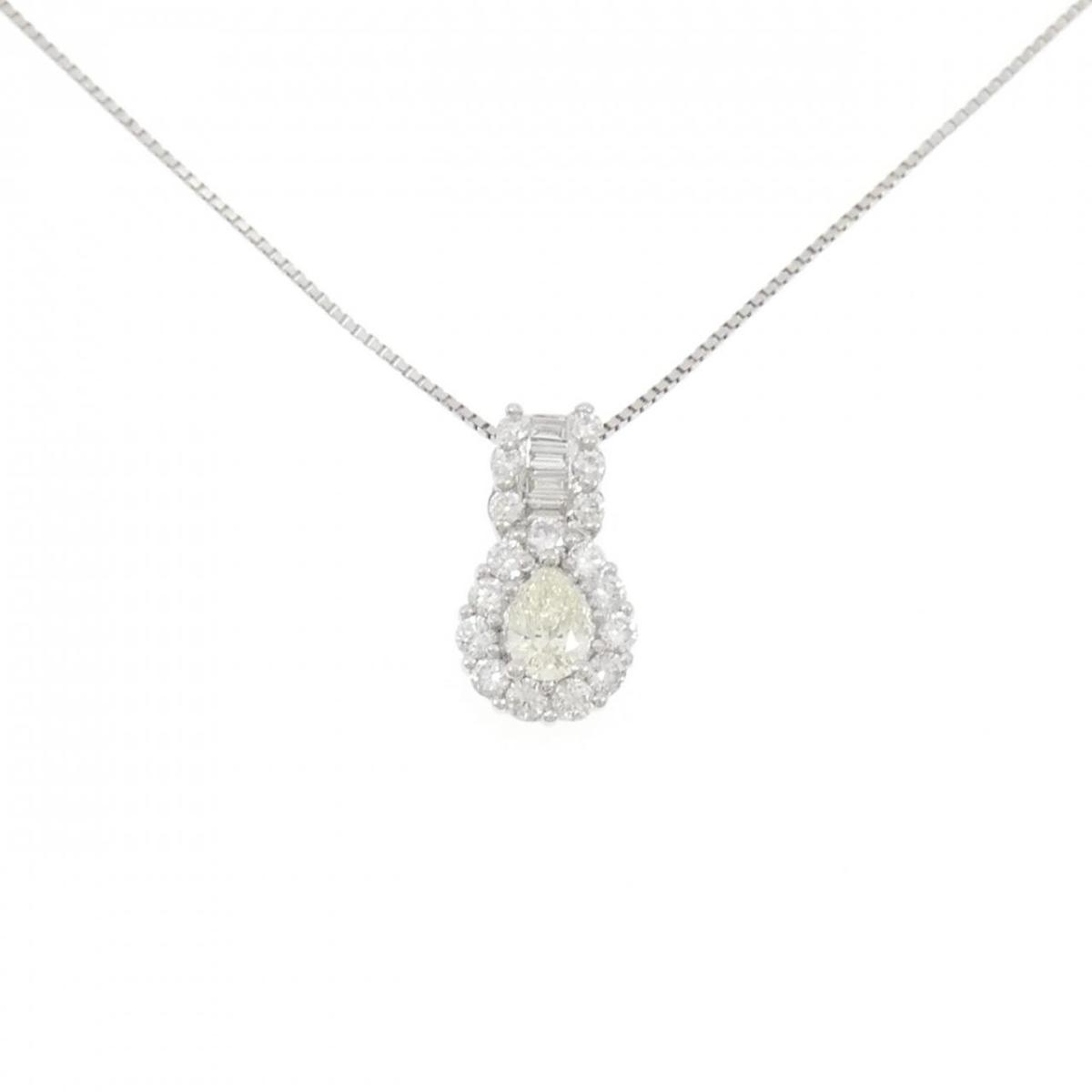 PT900/PT850 ダイヤモンド ネックレス 0.31CT【中古】