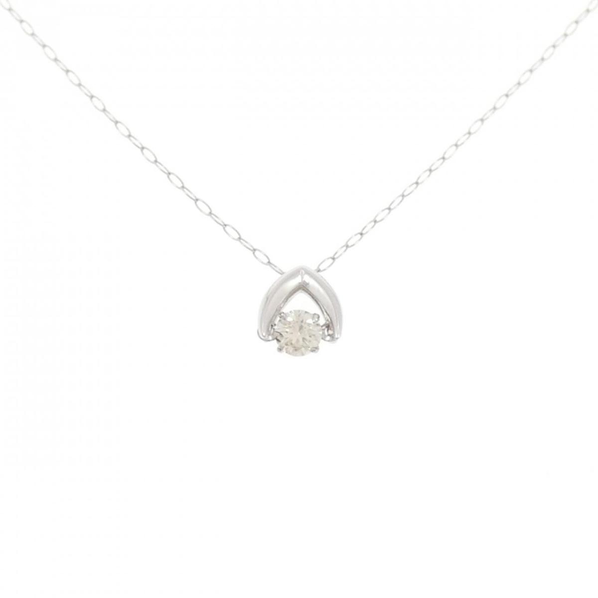 PT900/PT850 ダイヤモンド ネックレス 0.10CT【中古】