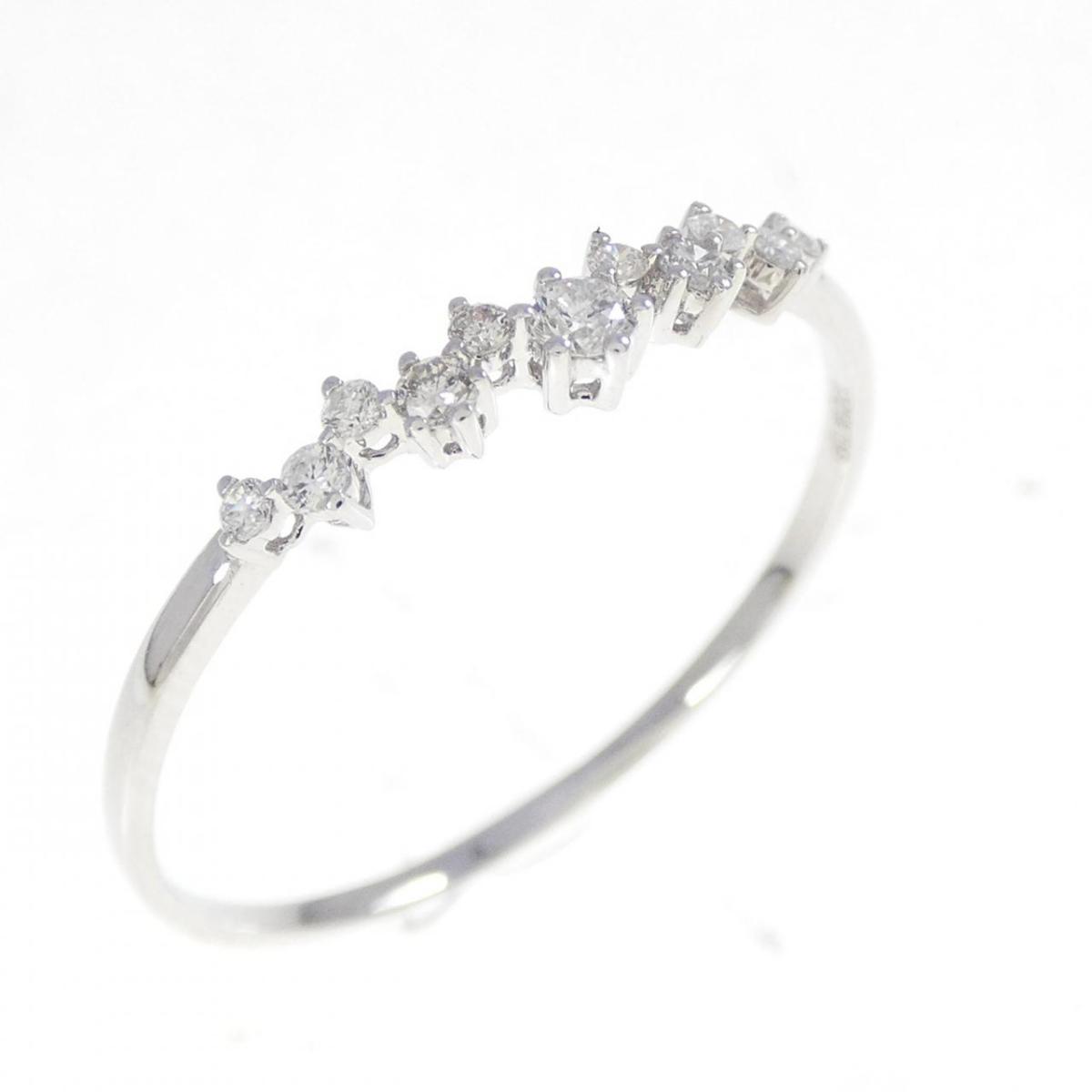750WG ダイヤモンド リング 0.162CT【中古】