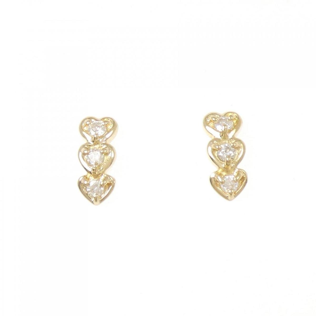 K18YG ハート ダイヤモンド ピアス 0.20CT【中古】｜KOMEHYO ONLINESTORE 店