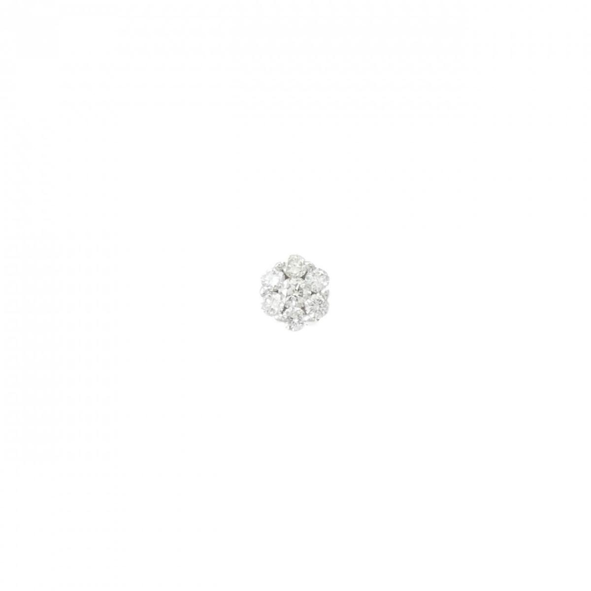 K18WG ダイヤモンド ピアス 0.12CT 片耳【中古】