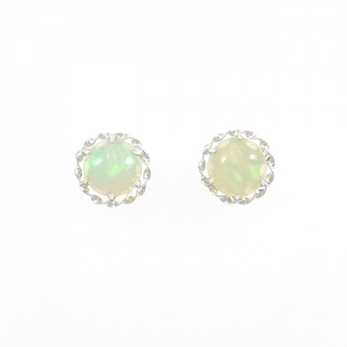 K18WG オパール ピアス 1.60CT【中古】