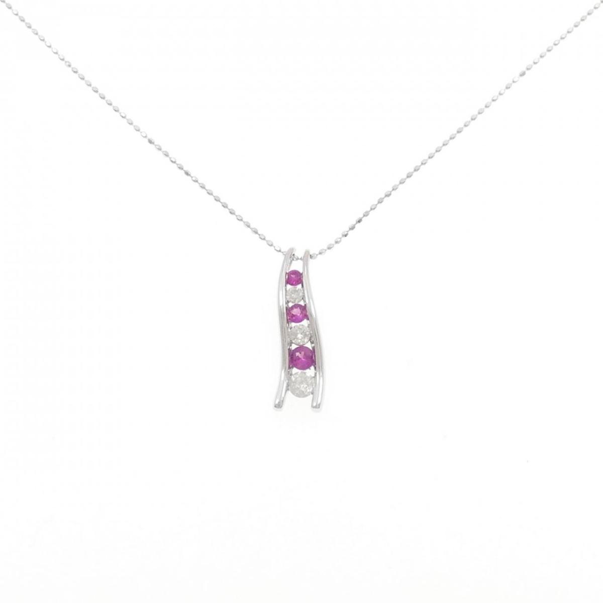 K18WG ルビー ネックレス 0.25CT【中古】｜KOMEHYO ONLINESTORE 店