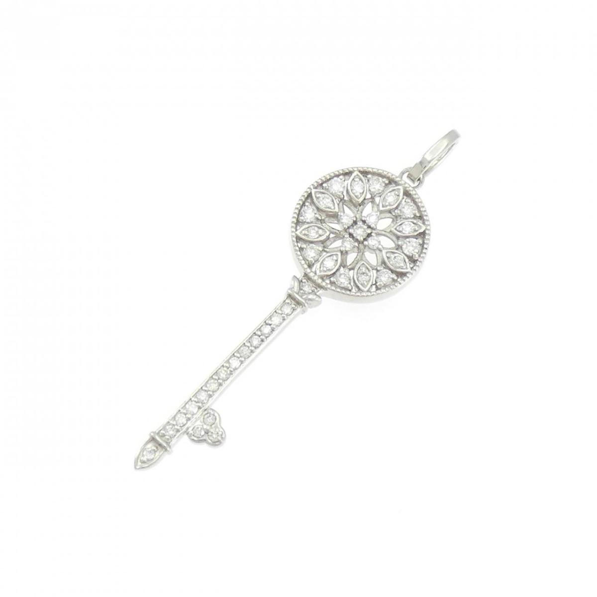 PT999 キー ダイヤモンド ペンダント 0.20CT【中古】