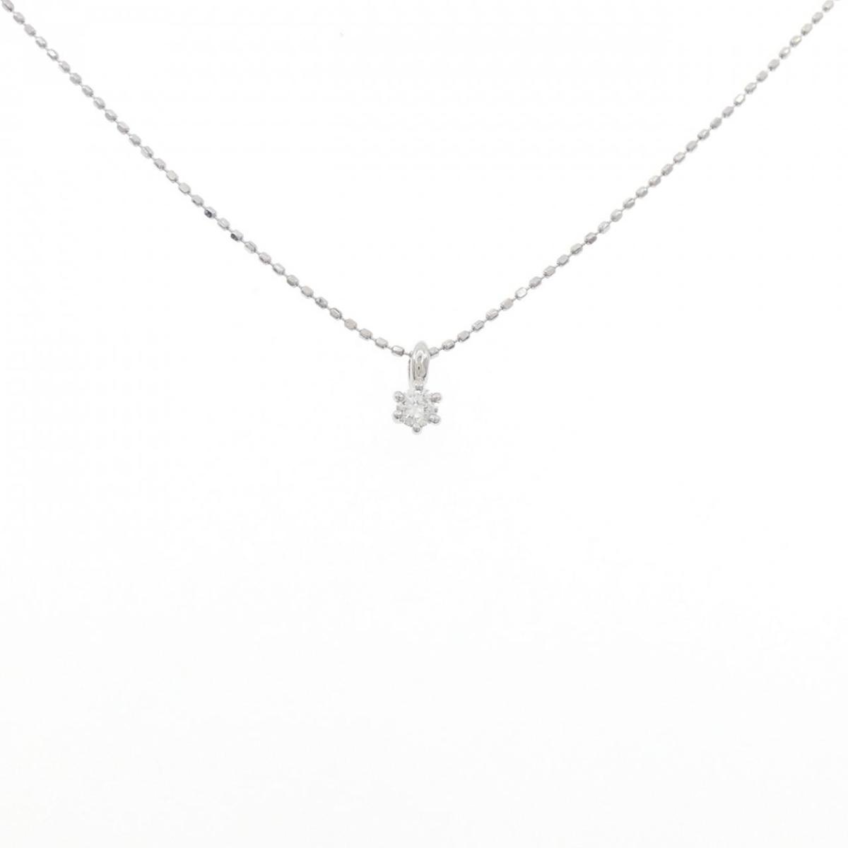 PT850 ダイヤモンド ネックレス 0.10CT【中古】