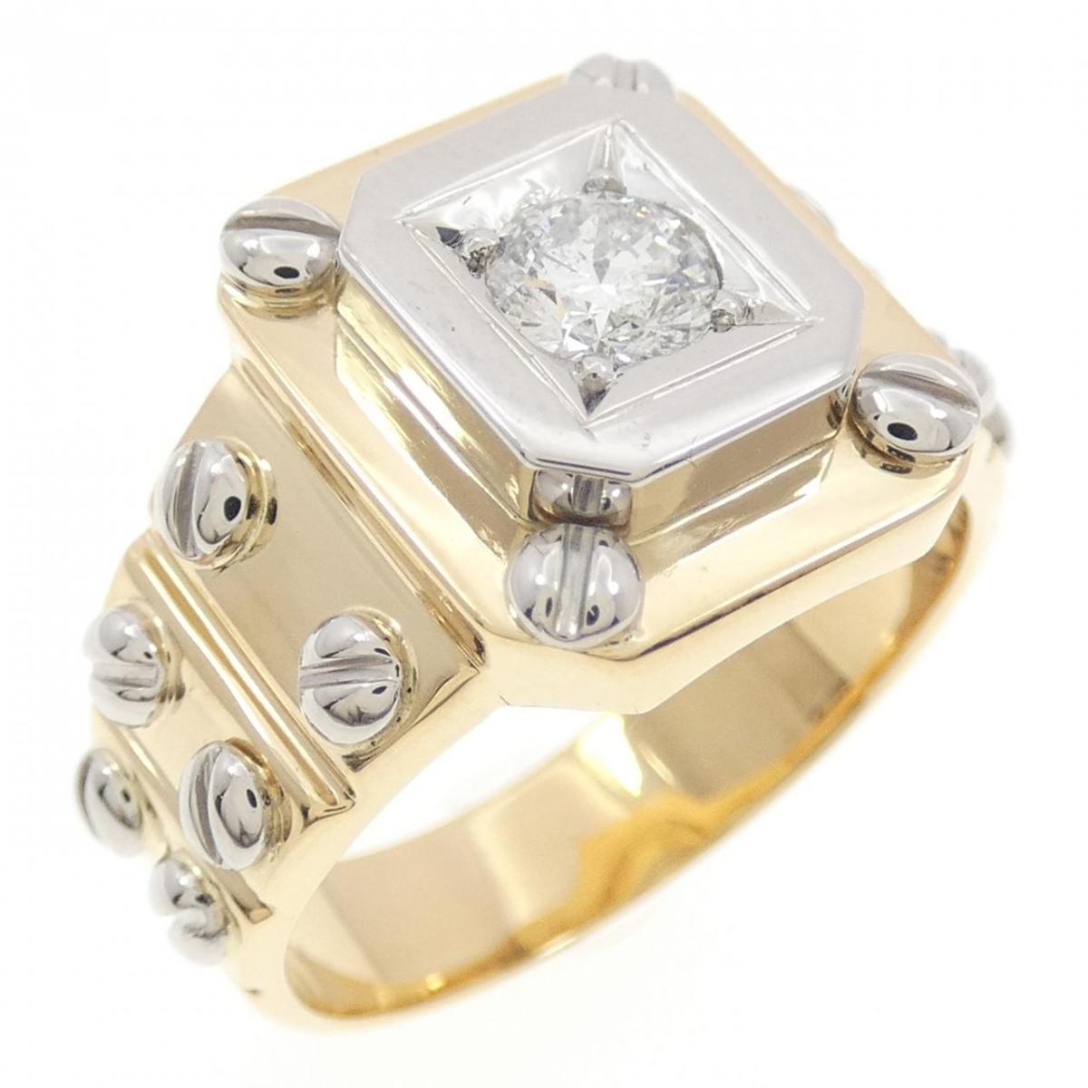 K18YG/PT900 ダイヤモンド リング 0.311CT【中古】