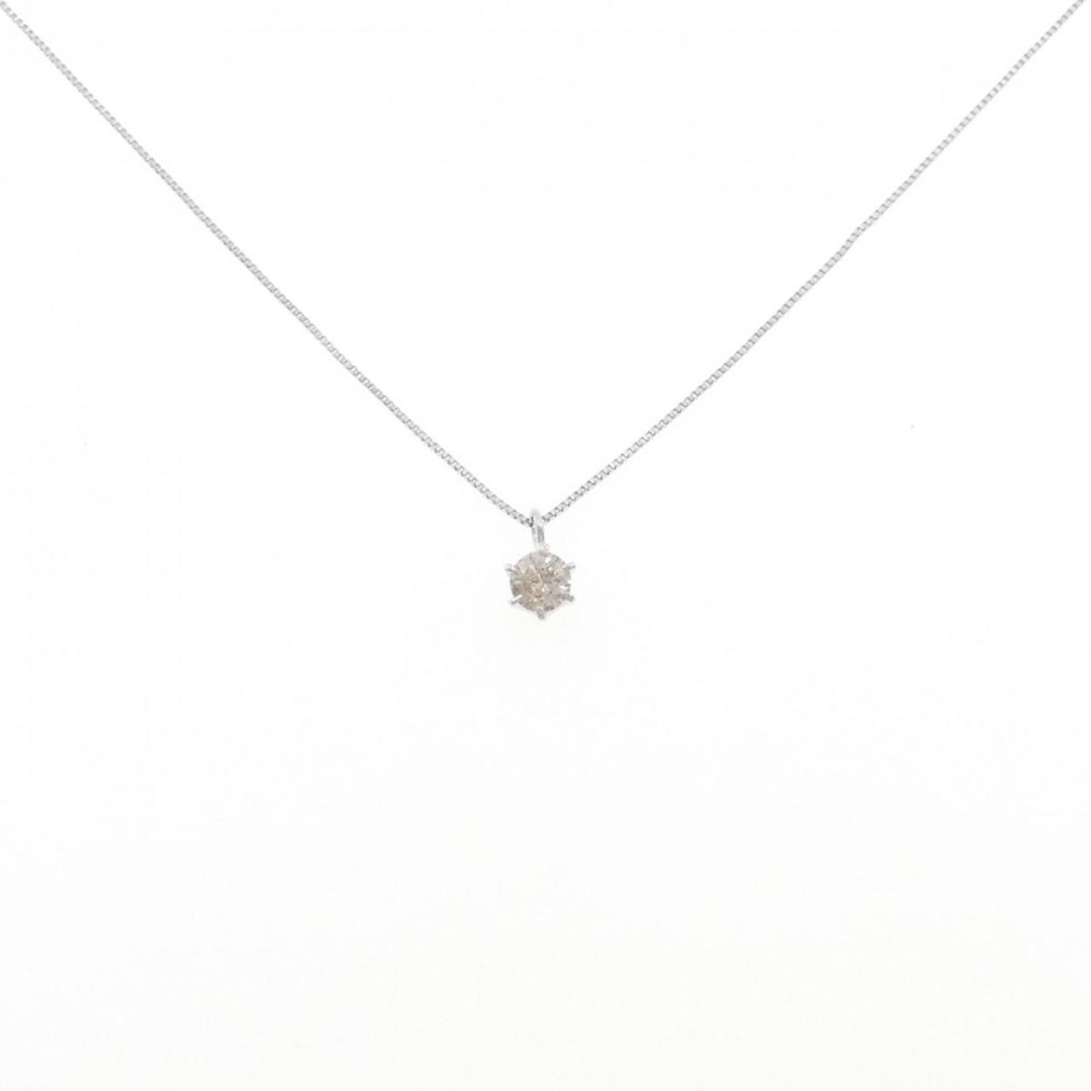 K18WG ダイヤモンド ネックレス 0.20CT【中古】