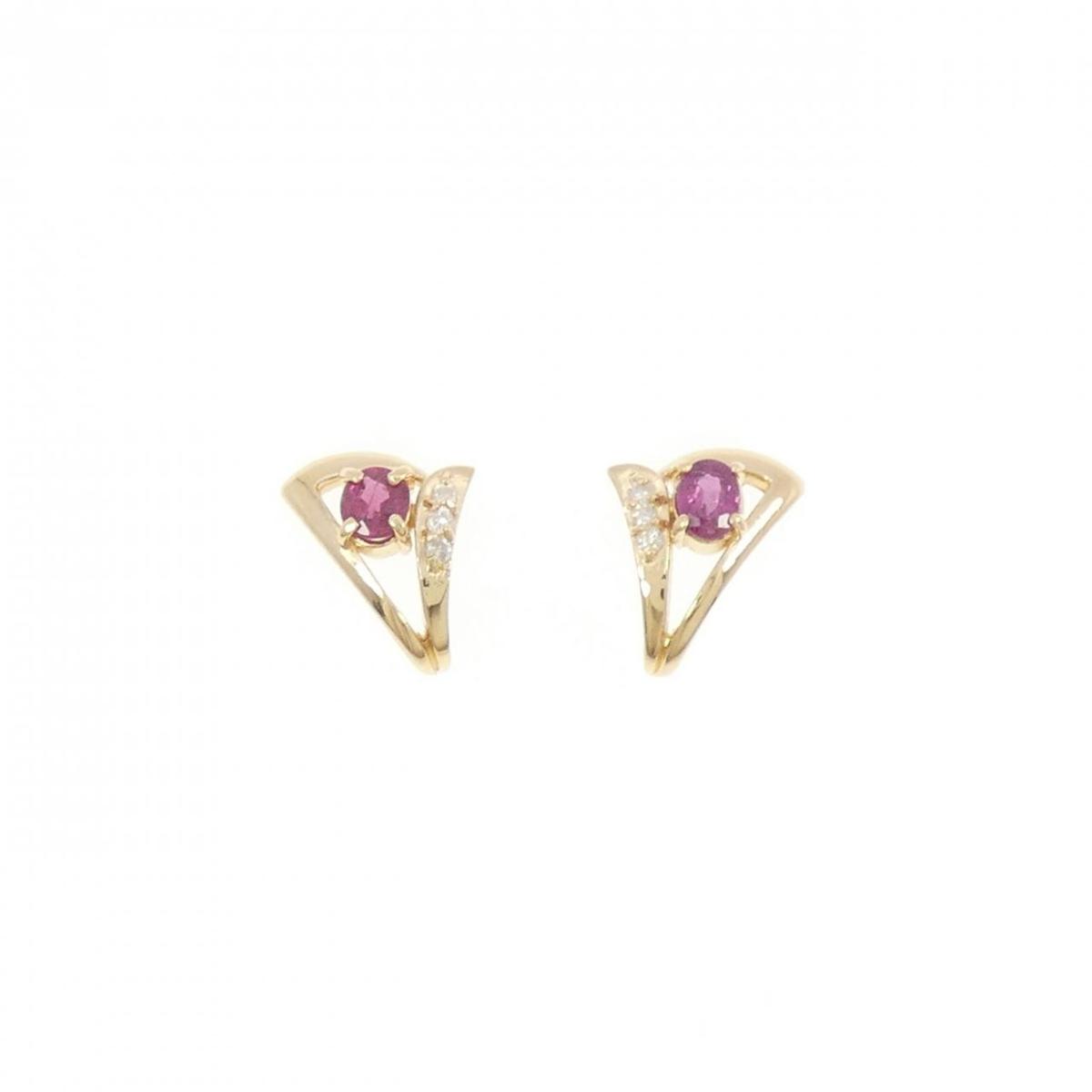 K18YG ルビー ピアス 0.42CT【中古】｜KOMEHYO ONLINESTORE 店