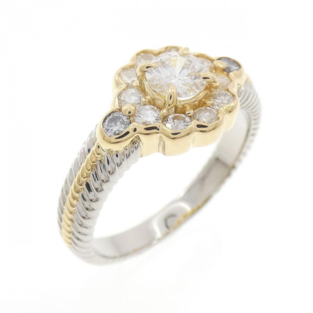 PT900/K18YG ダイヤモンド リング 0.71CT【中古】