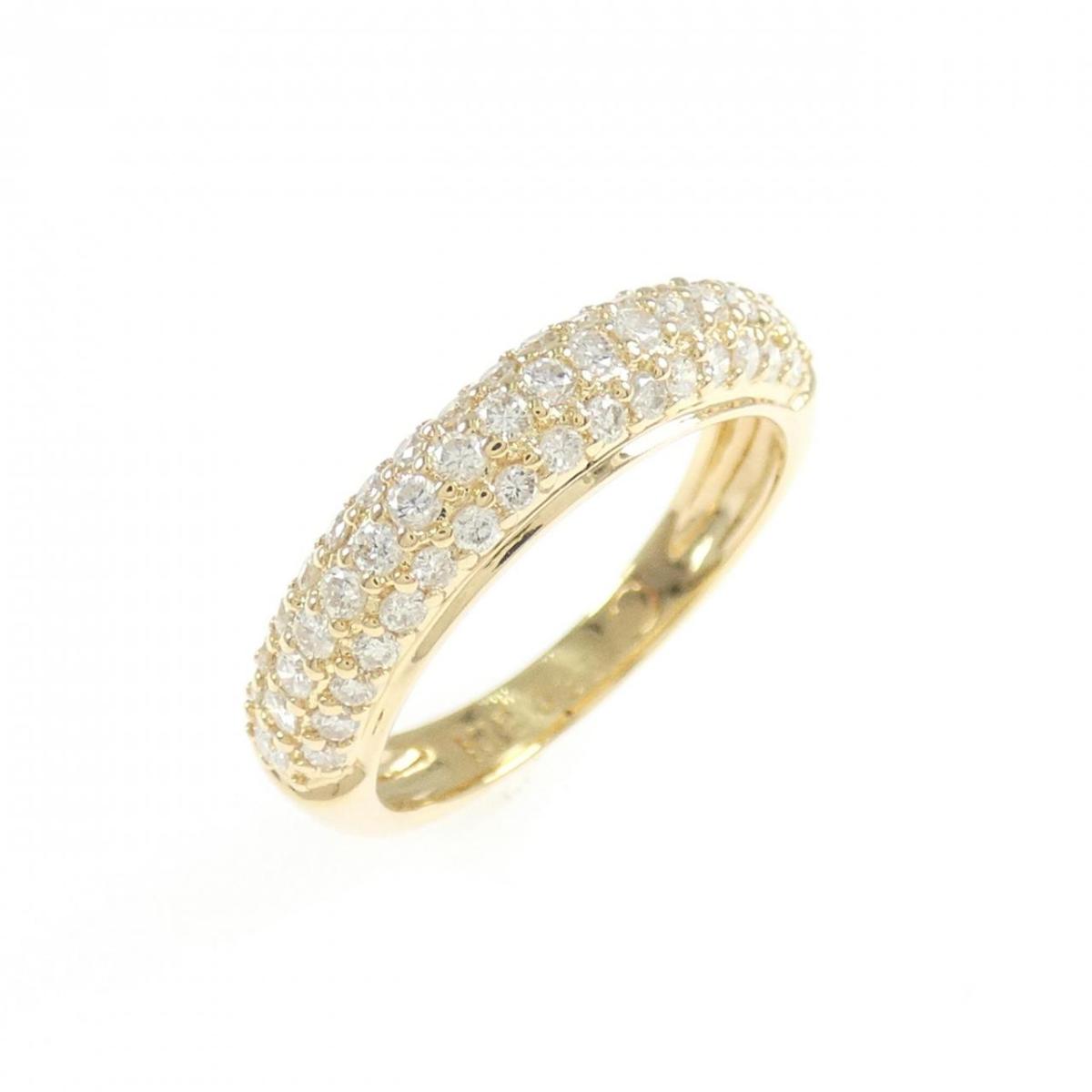 K18YG パヴェ ダイヤモンド ピンキーリング 0.31CT【中古】