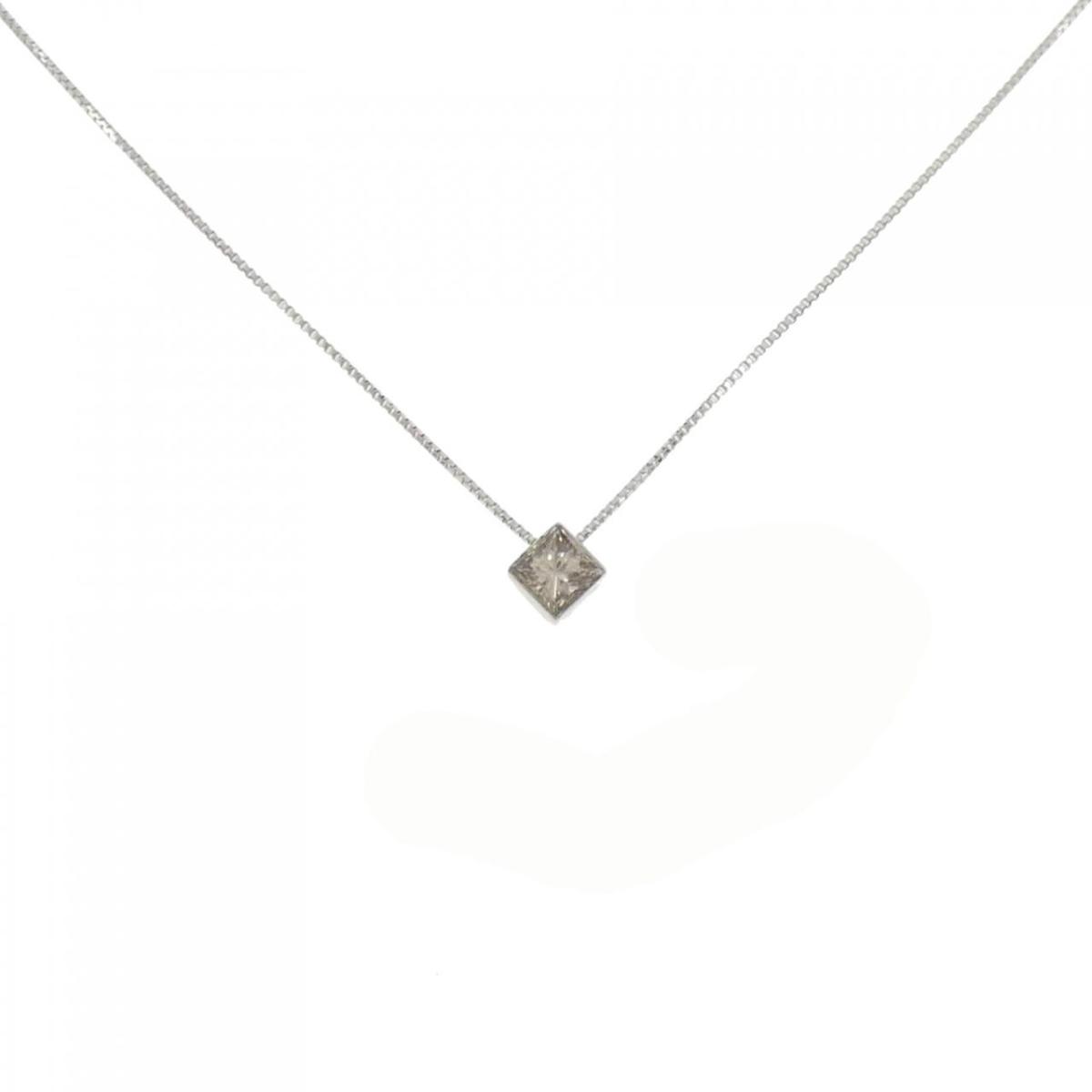 K18WG ダイヤモンド ネックレス 0.30CT【中古】
