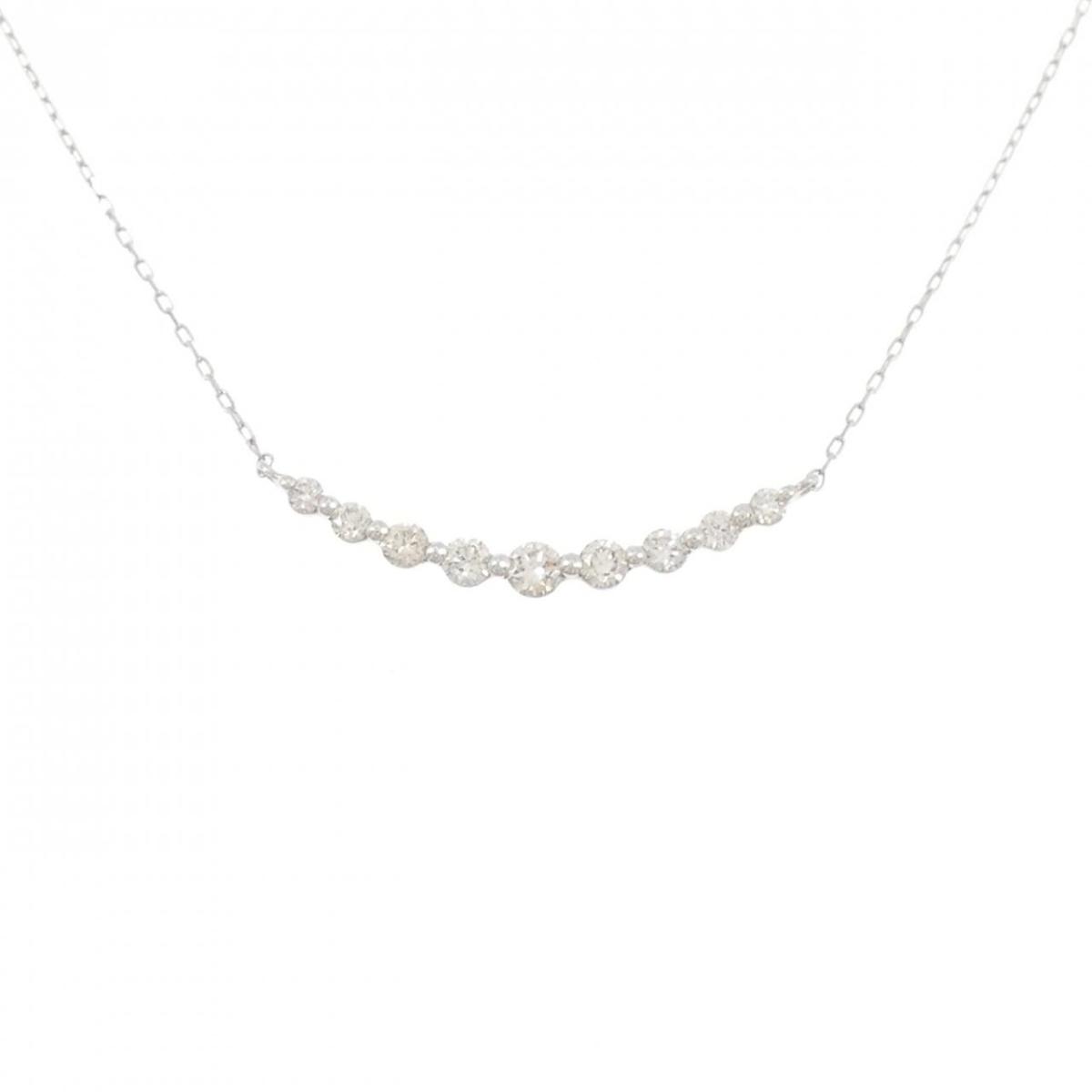 PT900/PT850 ダイヤモンド ネックレス 0.20CT【中古】
