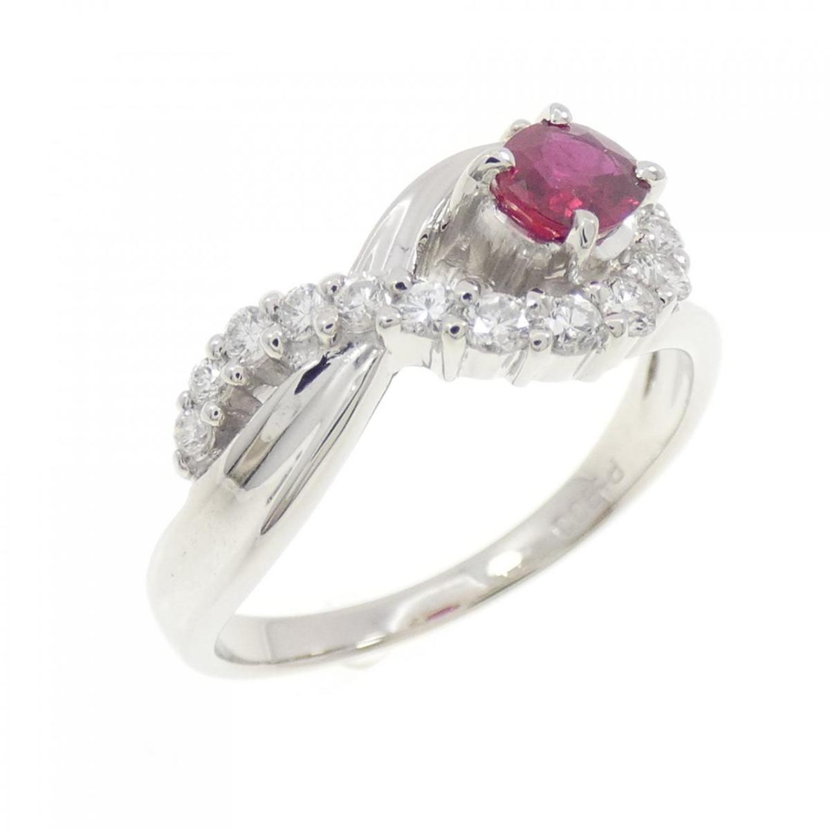 PT900 ルビー リング 0.40CT【中古】