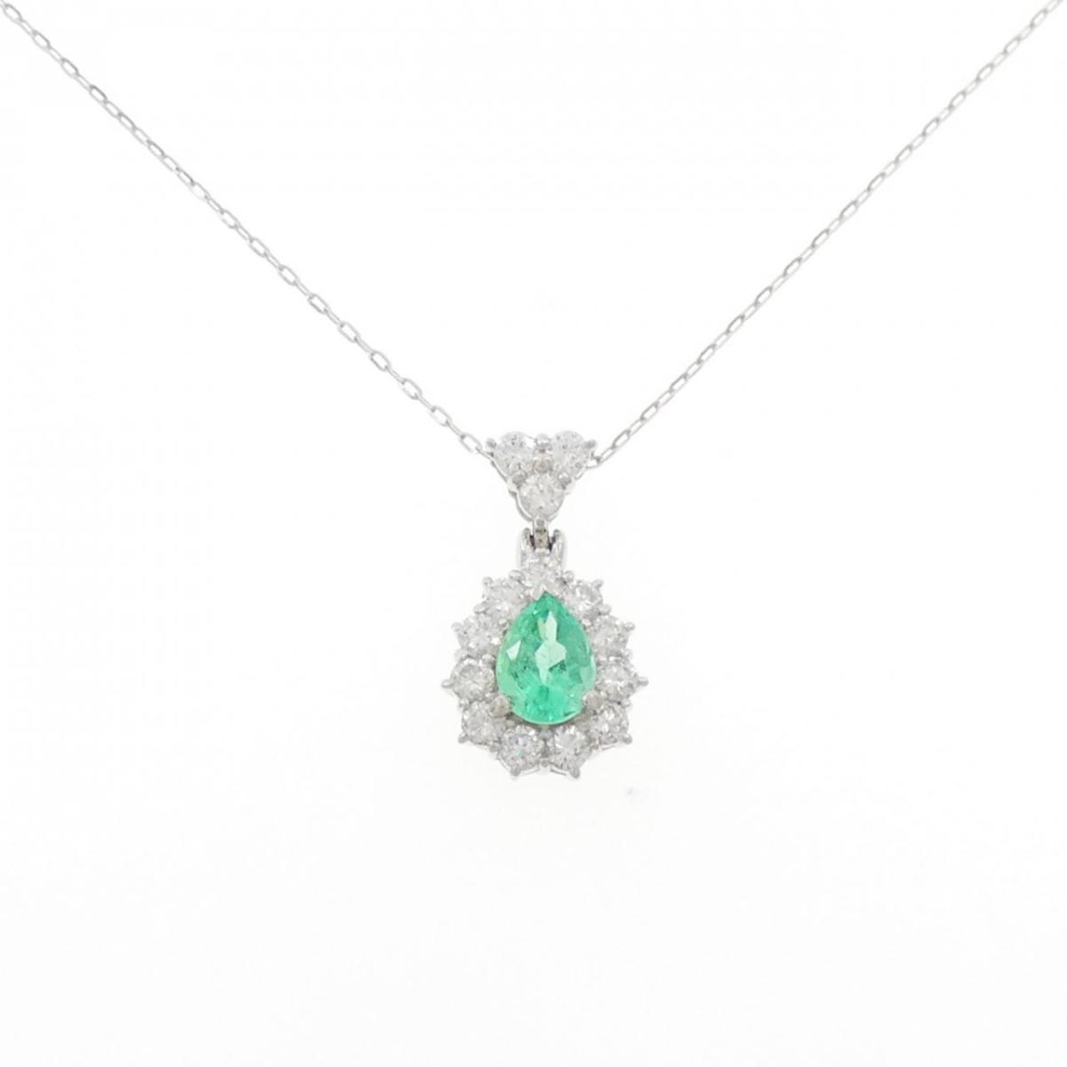 PT900/K18WG エメラルド ネックレス 0.71CT【中古】｜KOMEHYO ONLINESTORE 店