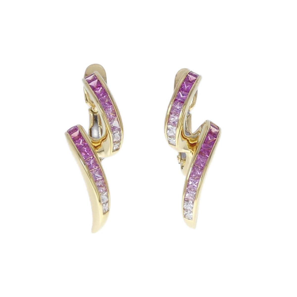 750YG サファイヤ ピアス 1.84CT【中古】