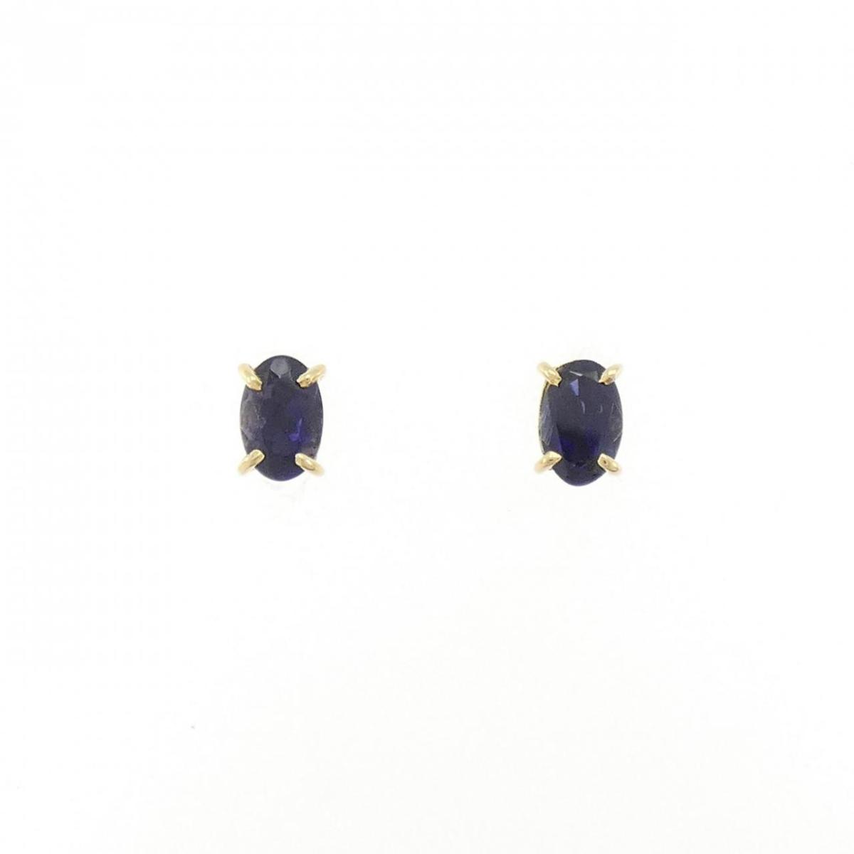 K18YG アイオライト ピアス【中古】