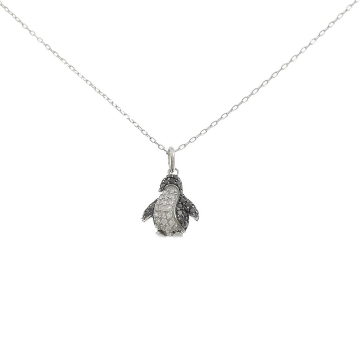 K18WG/K18BG ペンギン ダイヤモンド ネックレス 0.38CT【中古】｜KOMEHYO ONLINESTORE 店