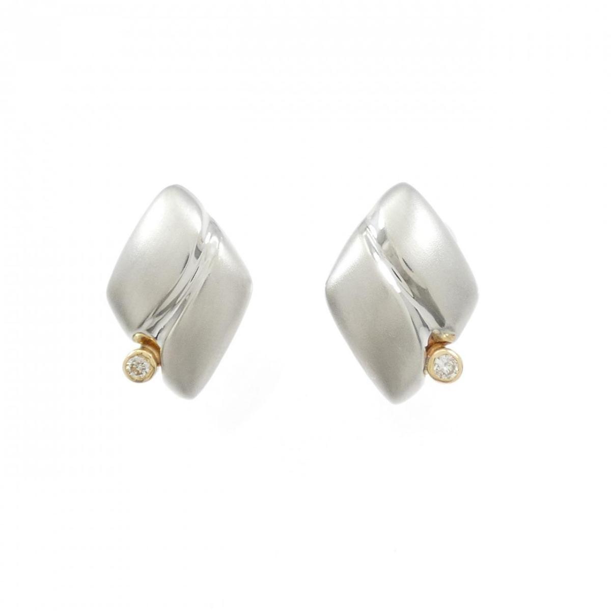 PT900/K18YG ダイヤモンド イヤリング 0.066CT【中古】｜KOMEHYO ONLINESTORE 店