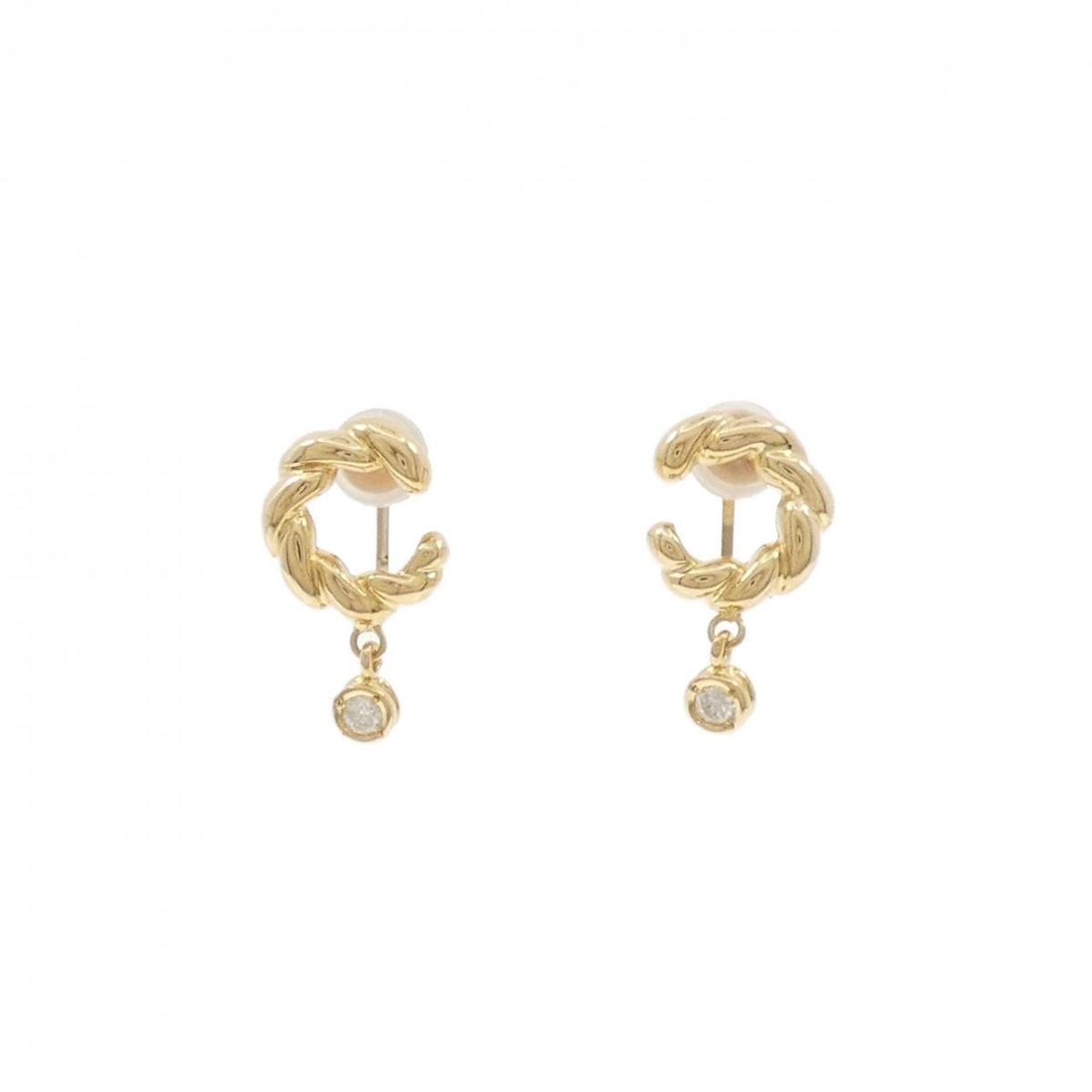 K18YG ダイヤモンド イヤリング 0.10CT【中古】|KOMEHYO ONLINESTORE 店