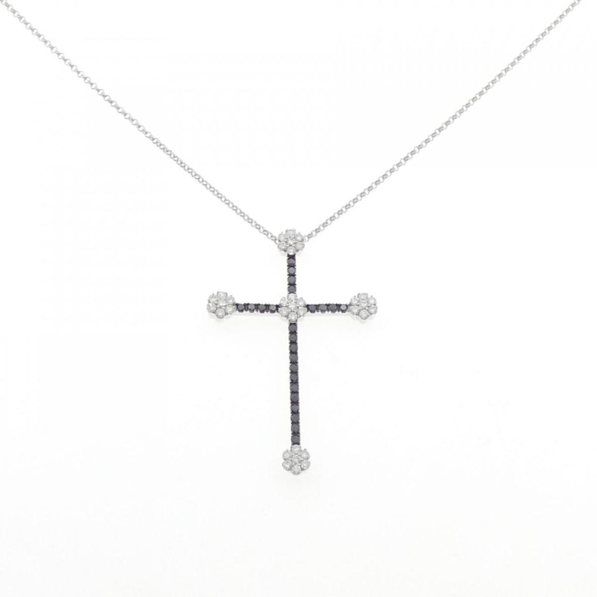 ポンテヴェキオ クロス ダイヤモンド ネックレス 0.55CT【中古】