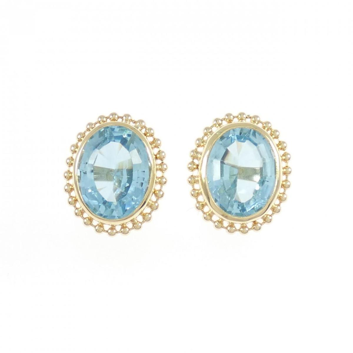 K18YG ブルートパーズ ピアス【中古】｜KOMEHYO ONLINESTORE 店