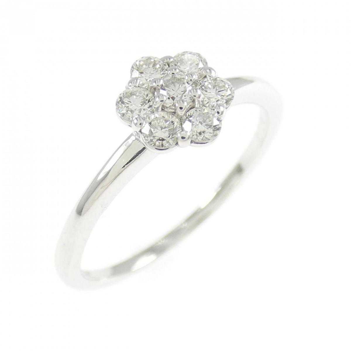 K18WG フラワー ダイヤモンド リング 0.24CT【中古】｜KOMEHYO ONLINESTORE 店
