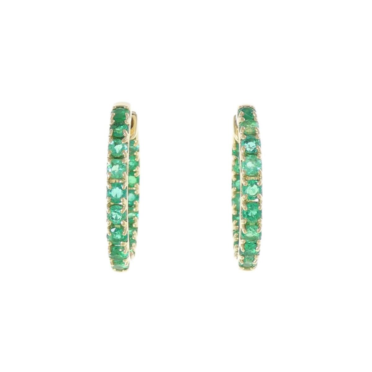 K18YG エメラルド ピアス 1.20CT【中古】