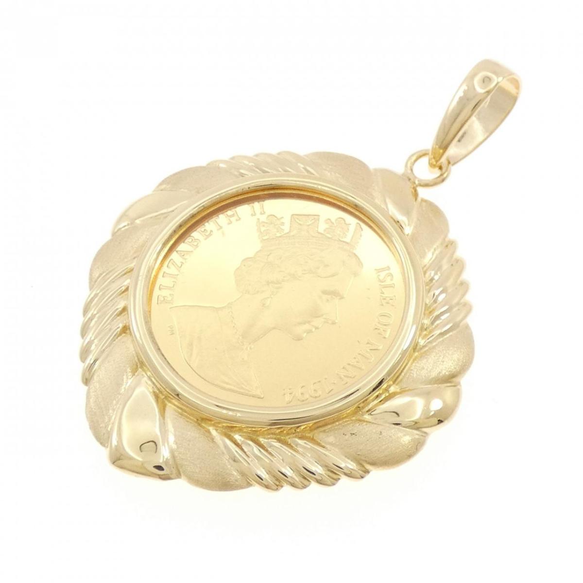 K18YG(枠) コイン ペンダント【中古】|KOMEHYO ONLINESTORE 店