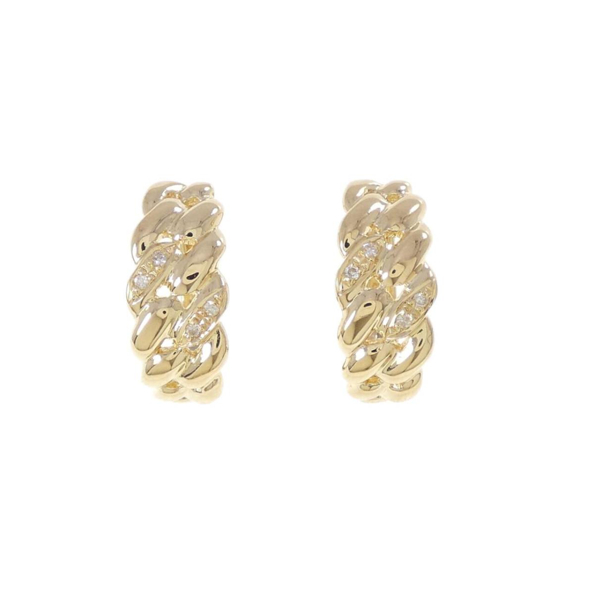 K18YG ダイヤモンド ピアス 0.04CT【中古】