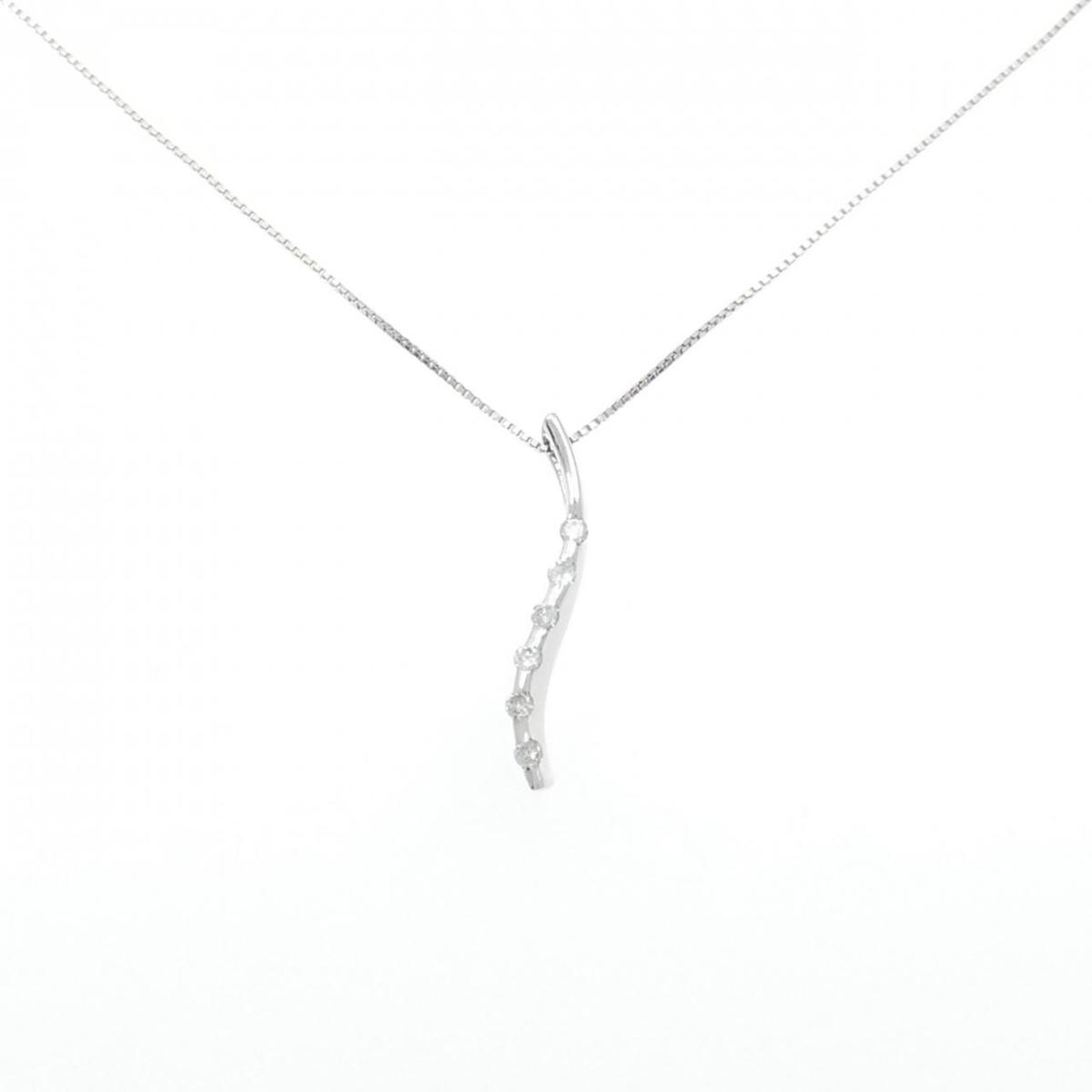 K18WG ダイヤモンド ネックレス 0.10CT【中古】｜KOMEHYO ONLINESTORE 店