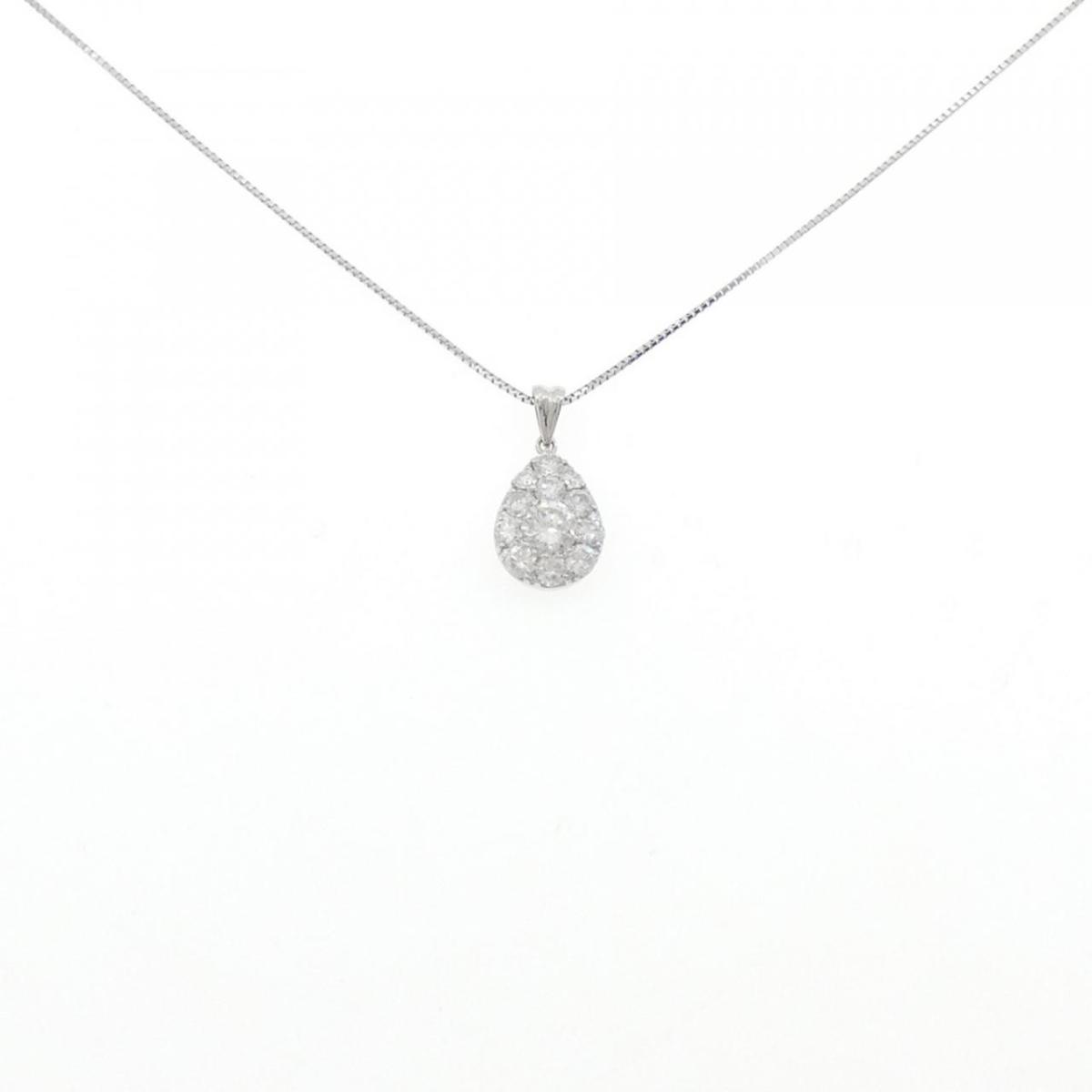PT900/PT850 ダイヤモンド ネックレス 1.04CT【中古】