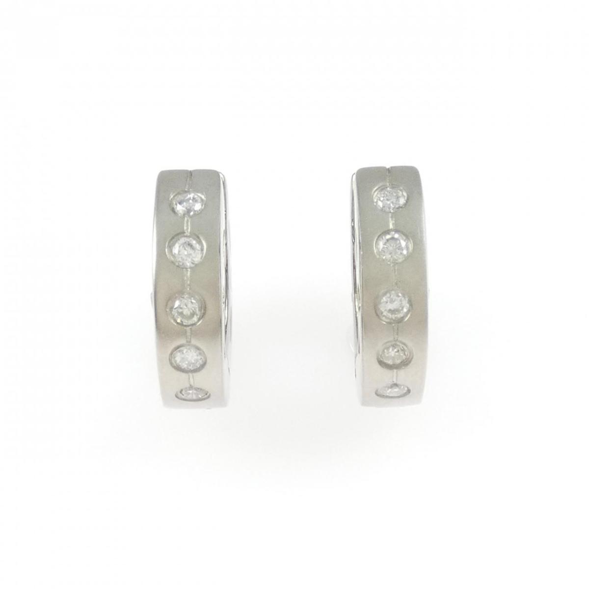 K18WG ダイヤモンド フープ ピアス【中古】 115,300円