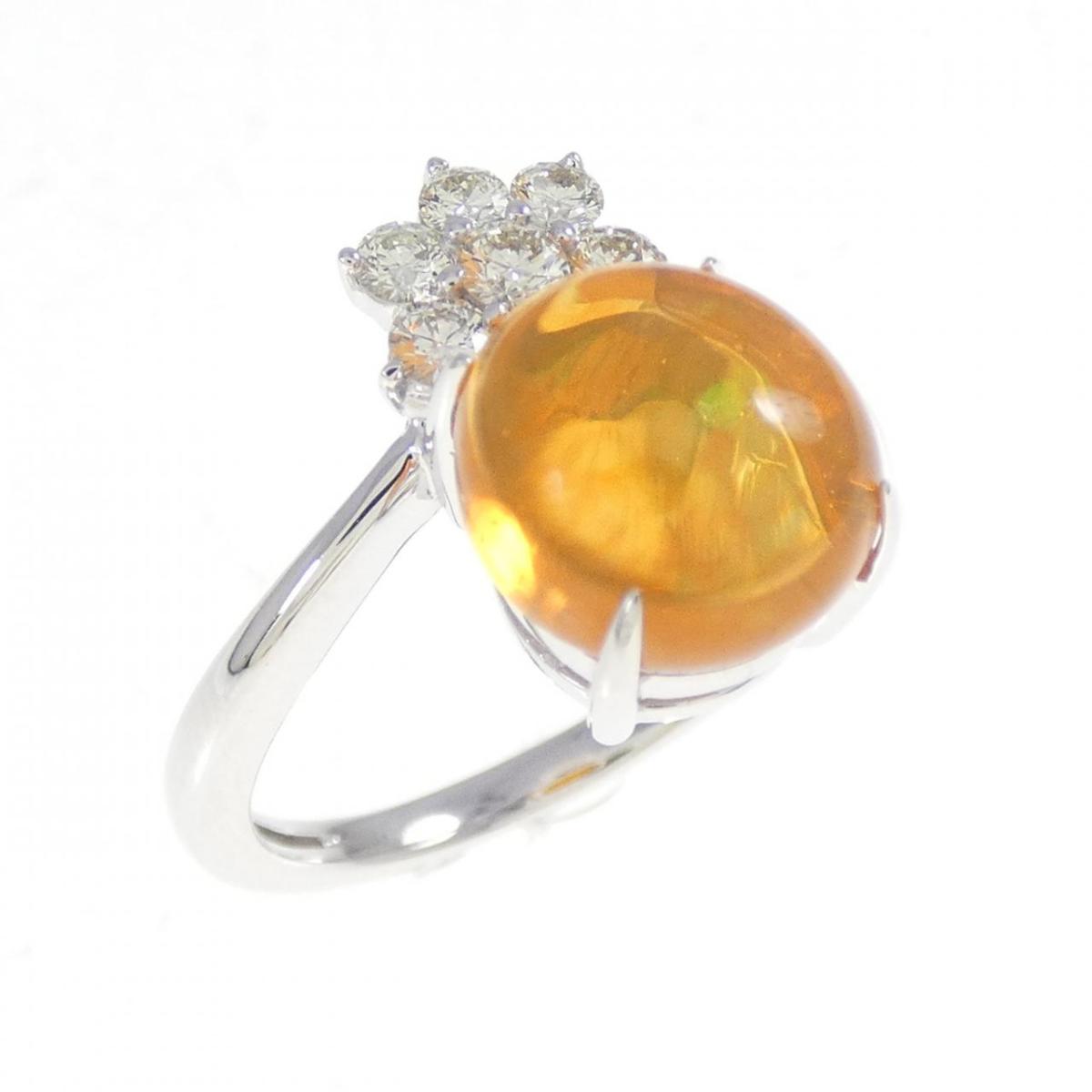K18WG オパール リング 2.73CT【中古】