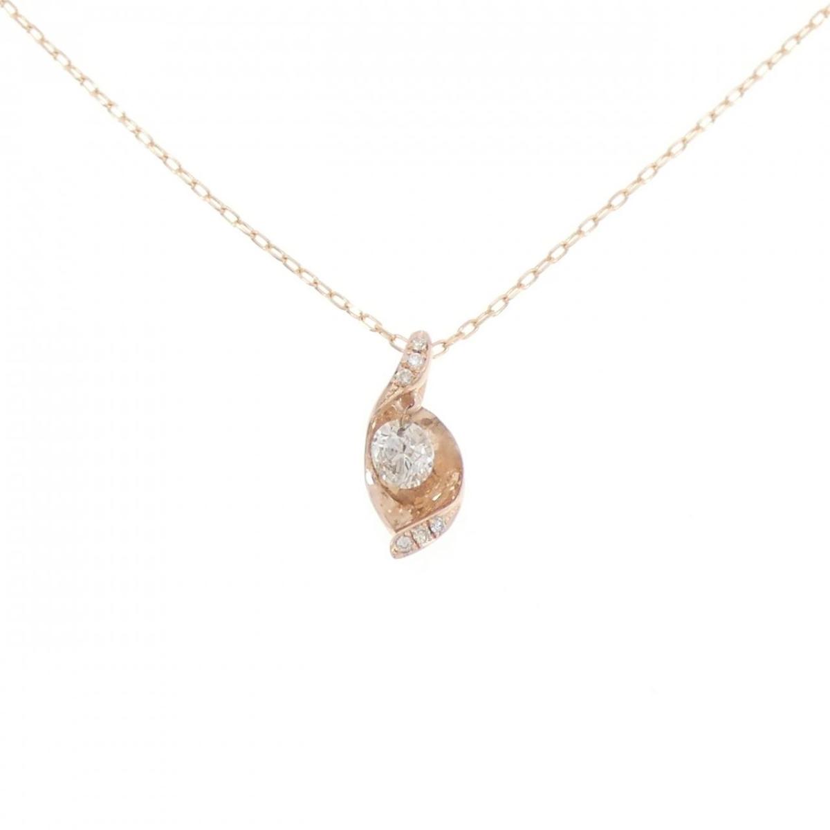 K18PG ダイヤモンド ネックレス 0.33CT【中古】
