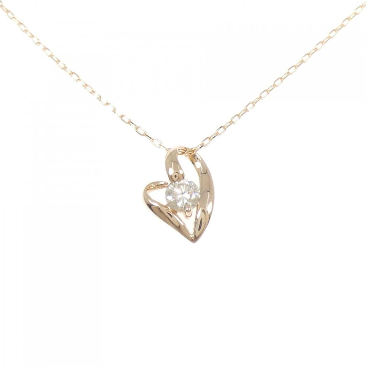 K18PG ハート ダイヤモンド ネックレス 0.30CT【中古】|KOMEHYO ONLINESTORE 店