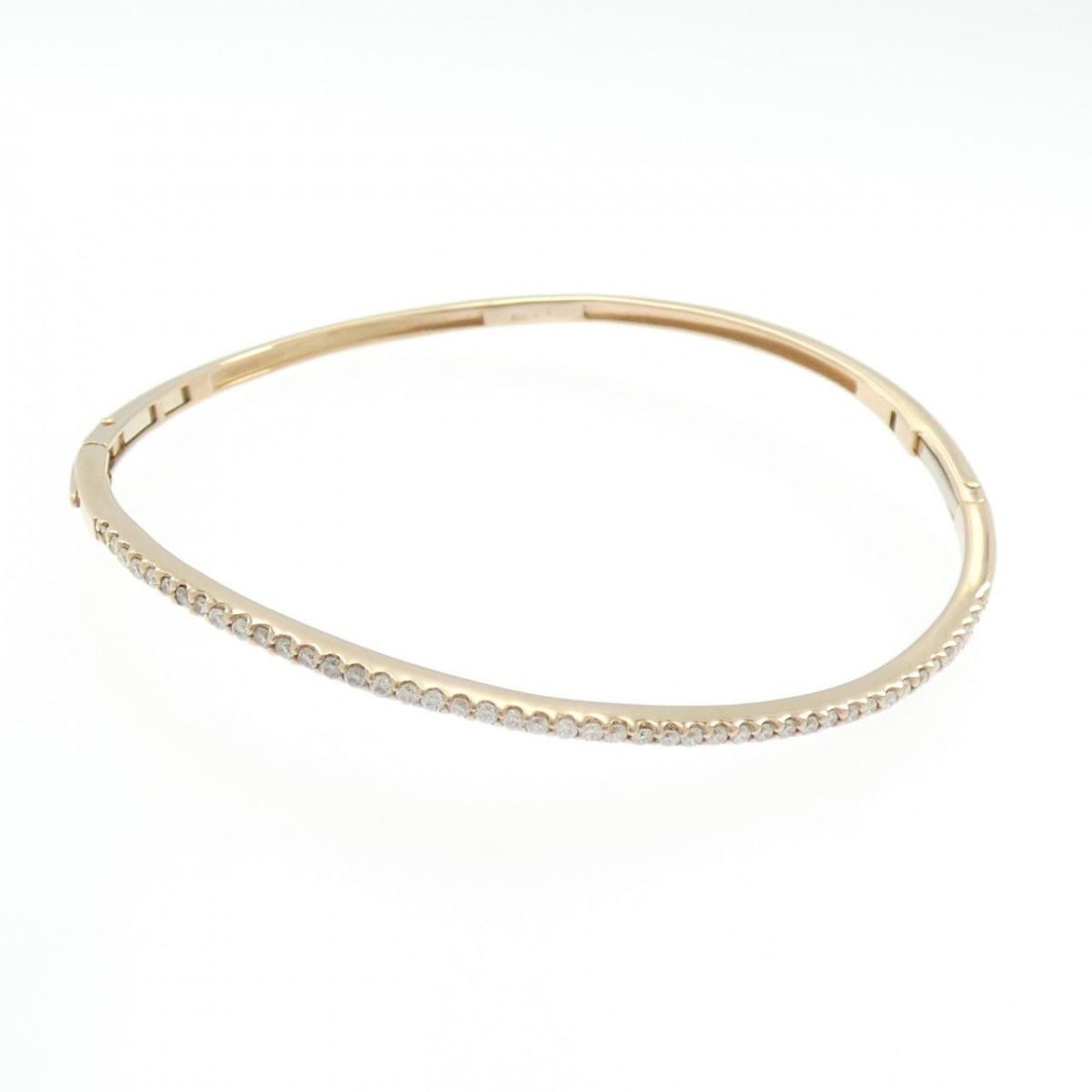 K18PG ダイヤモンド バングル 0.50CT【中古】