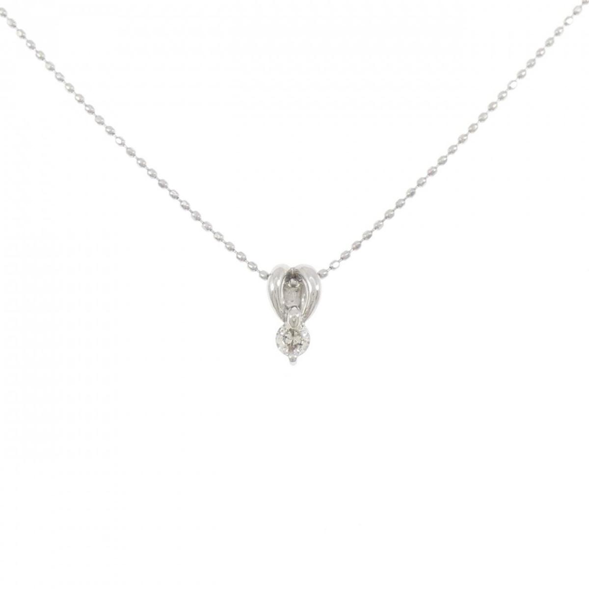 PT900 ダイヤモンド ネックレス 0.10CT【中古】