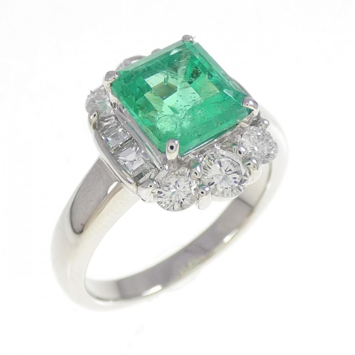 PT900 エメラルド リング 2.06CT【中古】