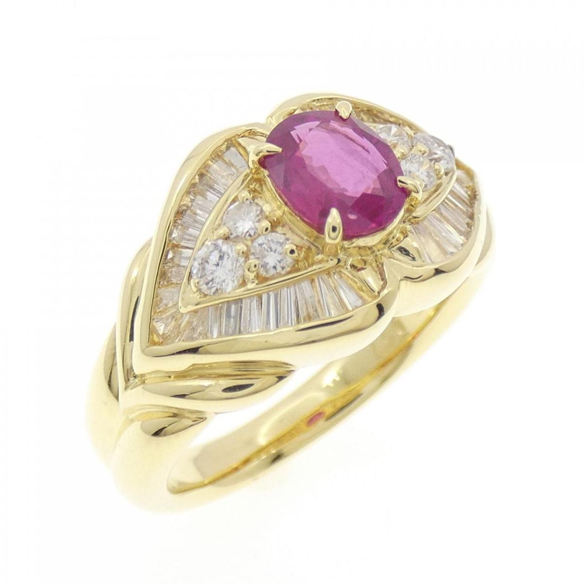 K18YG ルビー リング 0.72CT【中古】｜KOMEHYO ONLINESTORE 店 150,300円