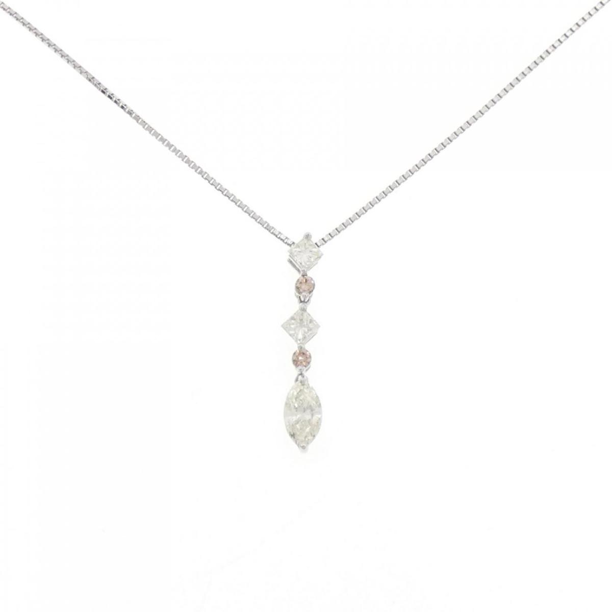 PT900/PT850 ダイヤモンド ネックレス 0.63CT【中古】